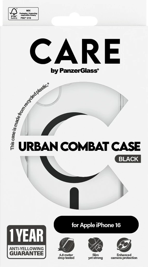 Transparenten zaščitni ovitek PanzerGlass CARE Case Flagship MagSAFE za iPhone 16