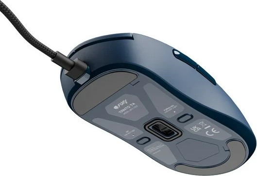 Ergonomski igralni miška Tanto T4 Fury, RGB, 12000 DPI, 7 gumbov, granatna