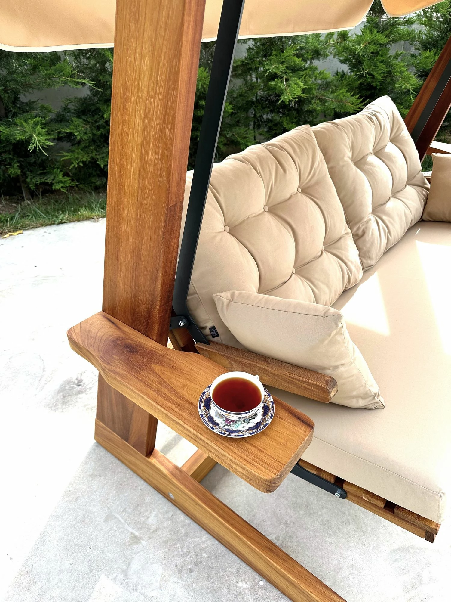 Trosedna vrtna gugalnica, bež, Skye Decor Sia 2400