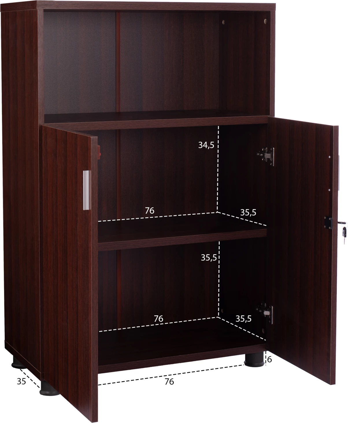 Pisarniška omara FH2058.12 wenge 80x38x118,5