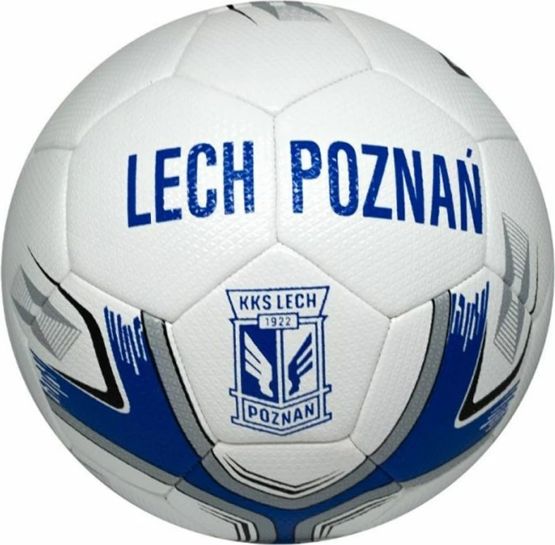 Nogometna žoga za navijače Lech Poznań, bela in modra