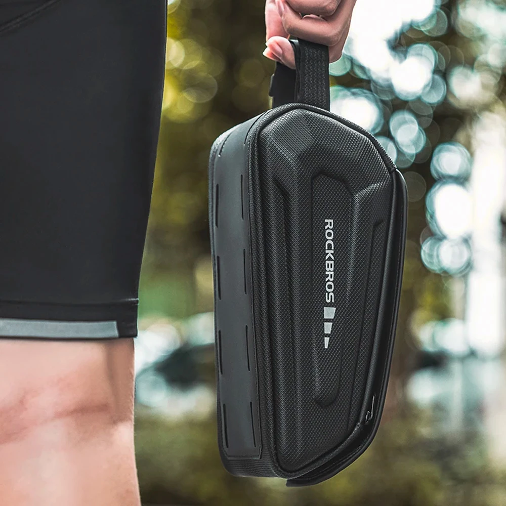 Torba za okvir kolesa z ovitkom za telefon Rockbros 30120064001, 1,7 L, črna