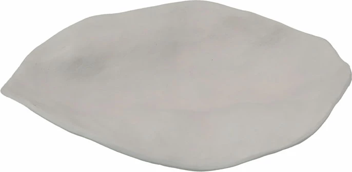 Dekorativni pladenj iz aluminija, bel, 30x21x8 cm GRANTAS