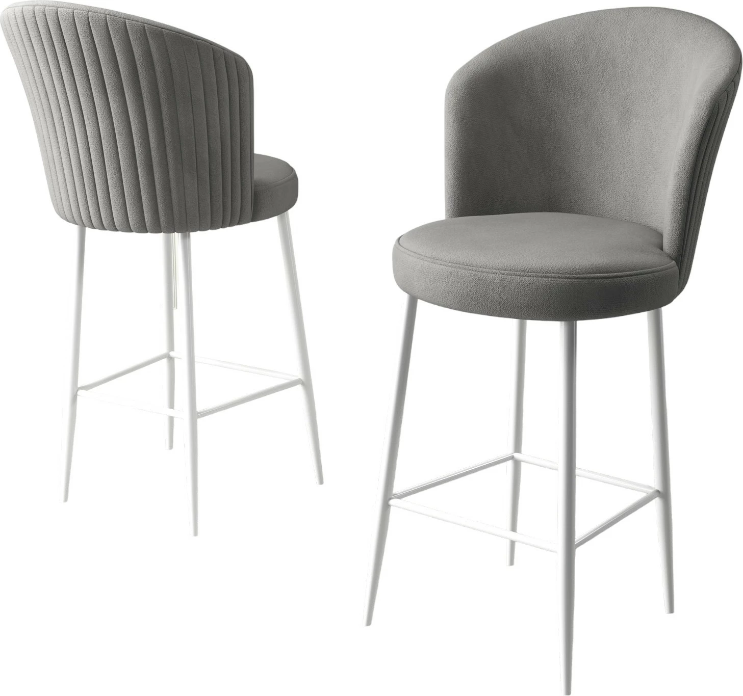 Set barskih stolov (6 kosov), Hanah Home, Fora, siva in bela