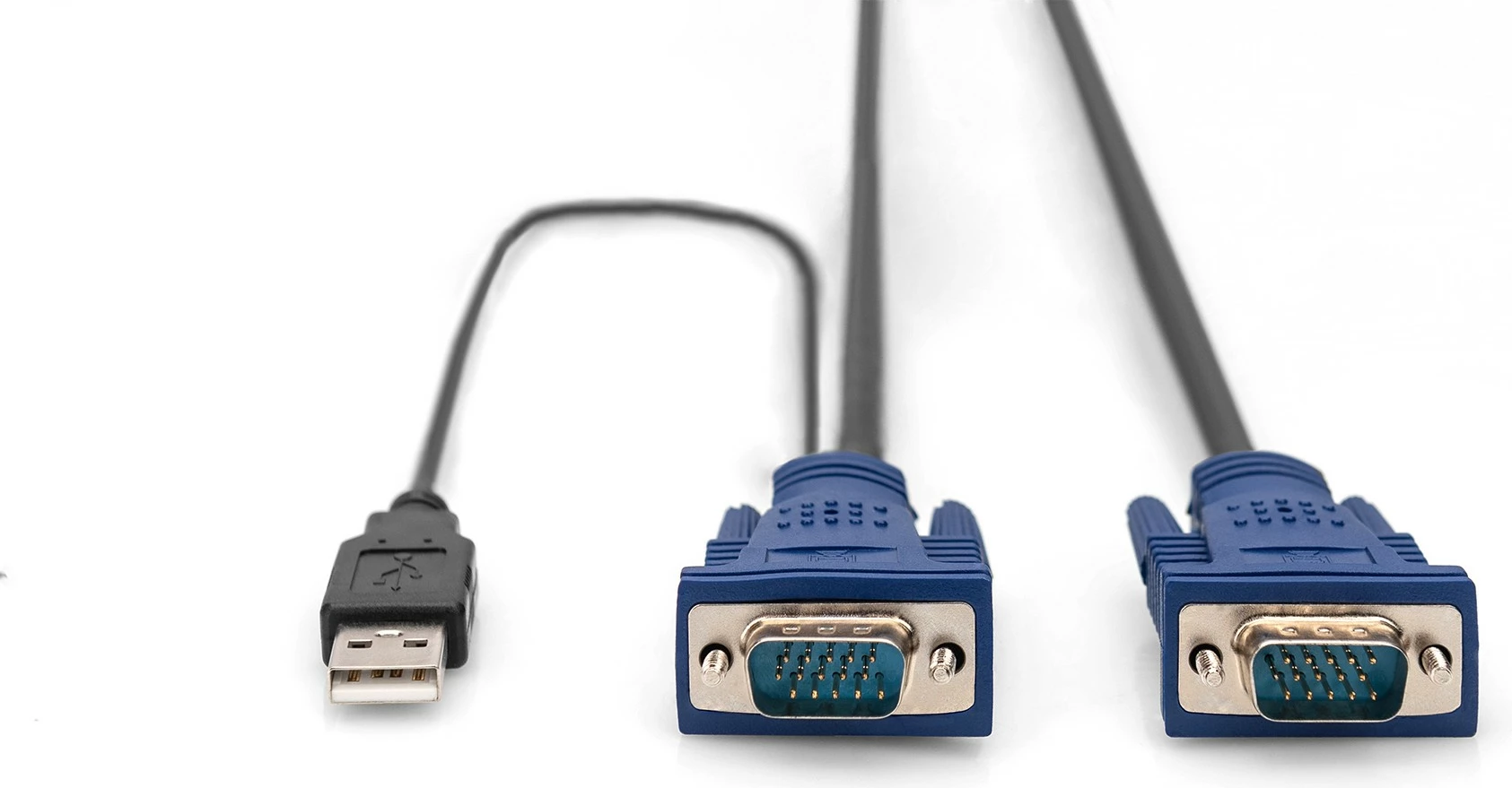 KVM kabel VGA, PS/2, USB, 1,8 m, črn, Digitus