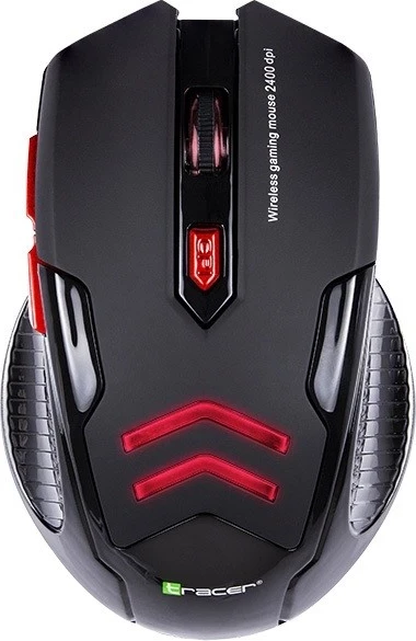 Brezžični igralni miš GAMEZONE Airman, črno-rdeča