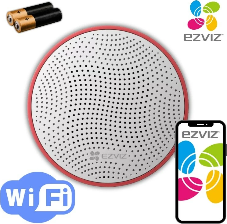 Siren za pametni dom Ezviz CS-T9C, brezžična, ZigBee, bela