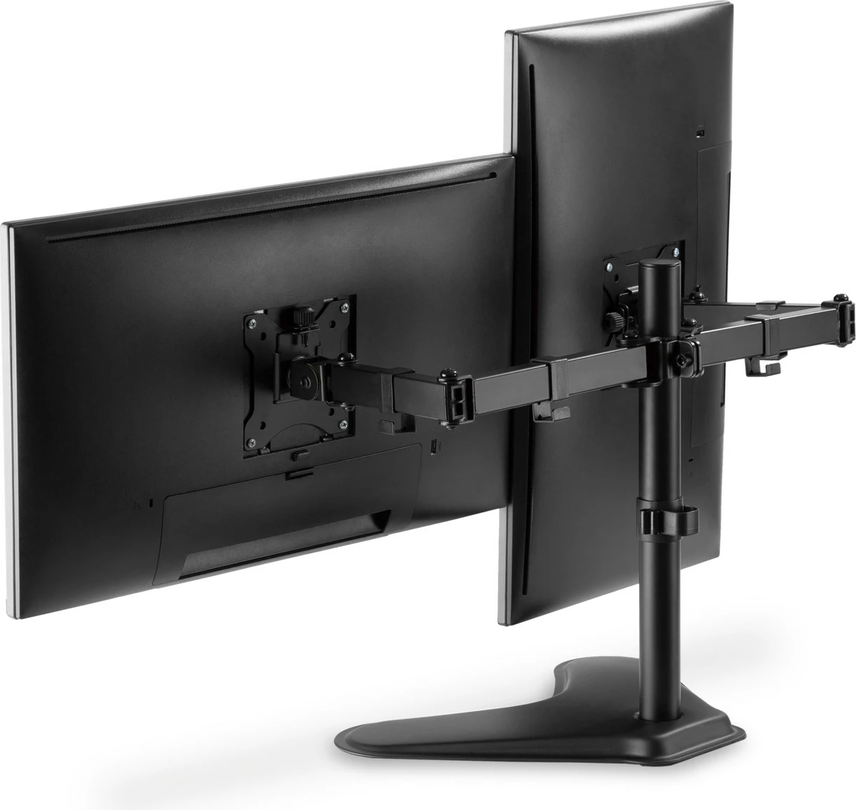 Držalo za dva monitorja Digitus, univerzalno, 15–32 in., 8 kg, VESA 75x75/100x100, črno
