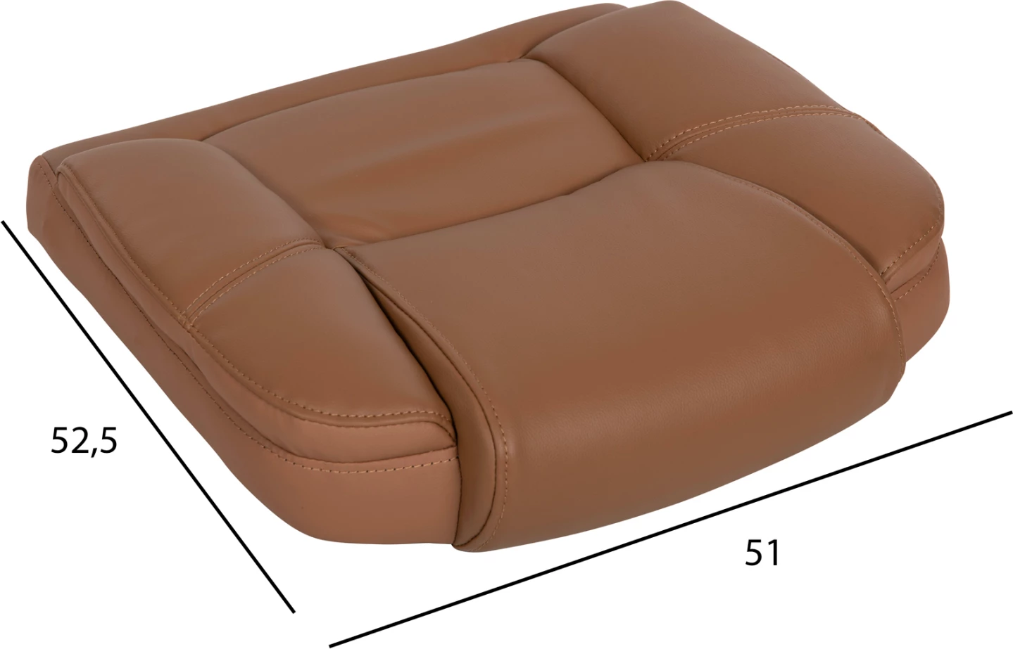 Nadomestni sedež za pisarniški stol FH1091.09 mocha PU 52x53x12 (debelina) cm