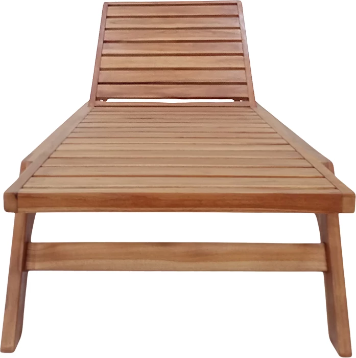 Ležalnik iz tikovega lesa Melop, naravna barva, 200x70x35 cm