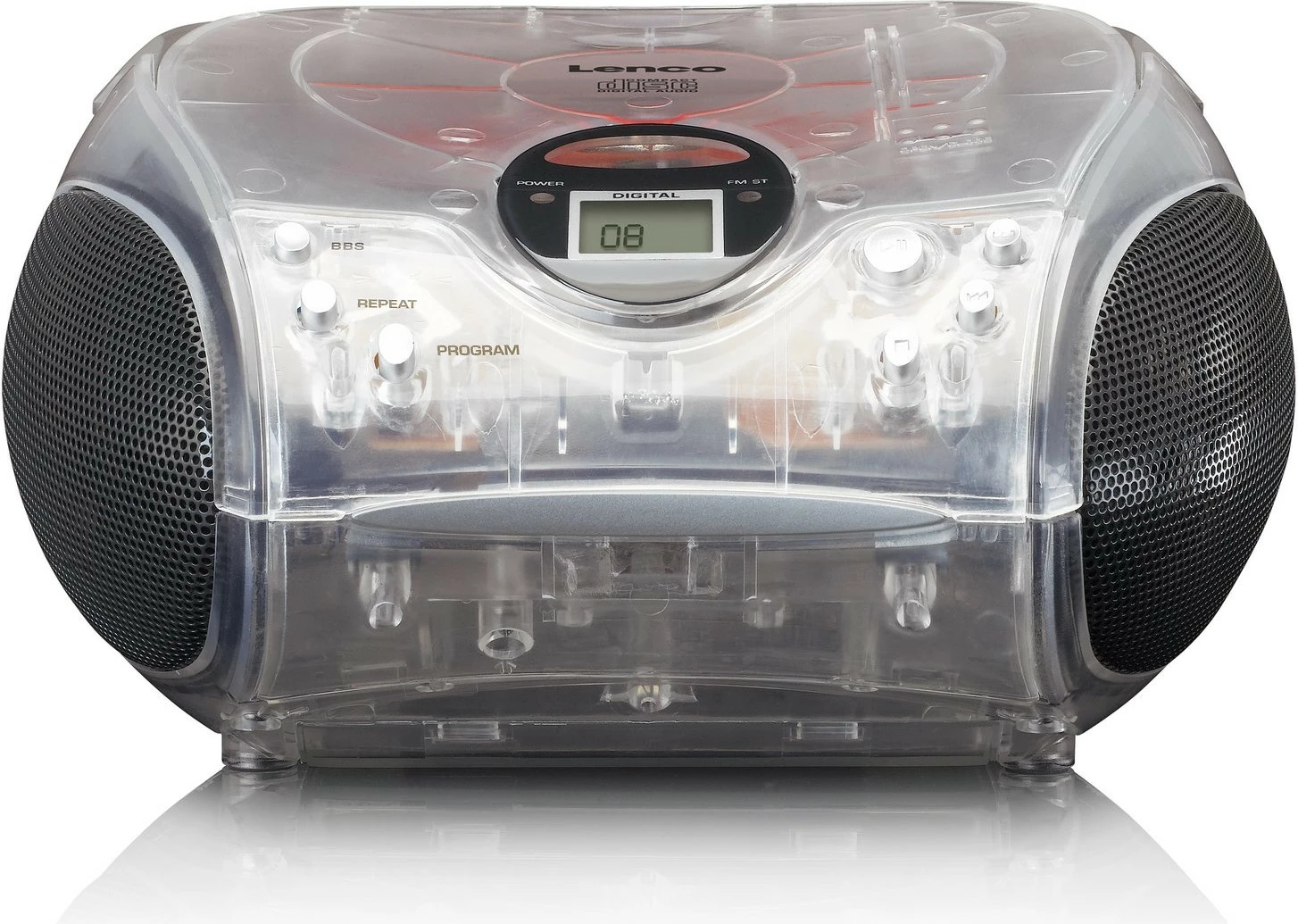 Prenosni radio, Bluetooth, CD, prozoren Lenco SCD-24