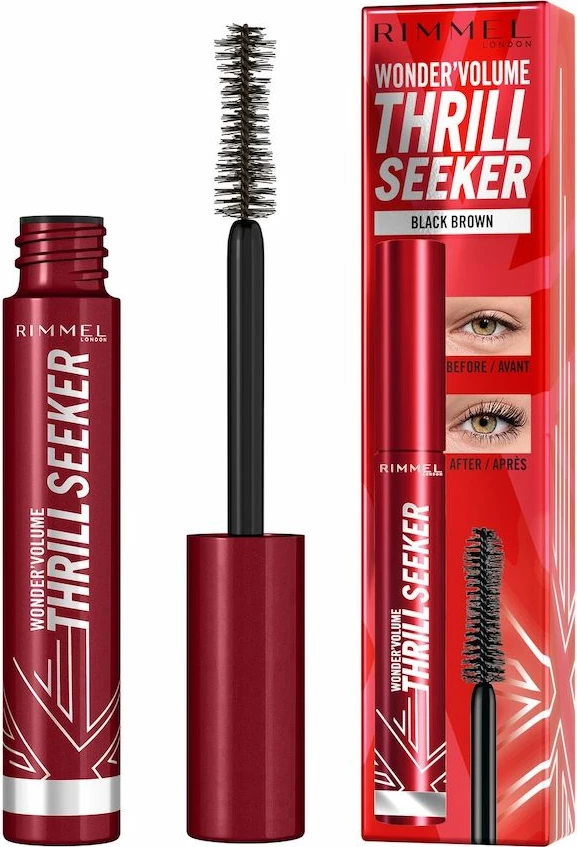 Maskara za volumen Rimmel Wonder Volume Thrill Seeker 002 Black Brown 8ml