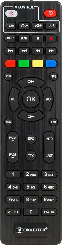 Digitalni dekoder Cabletech URZ0336, DVB-T2, H.265 HEVC, črn