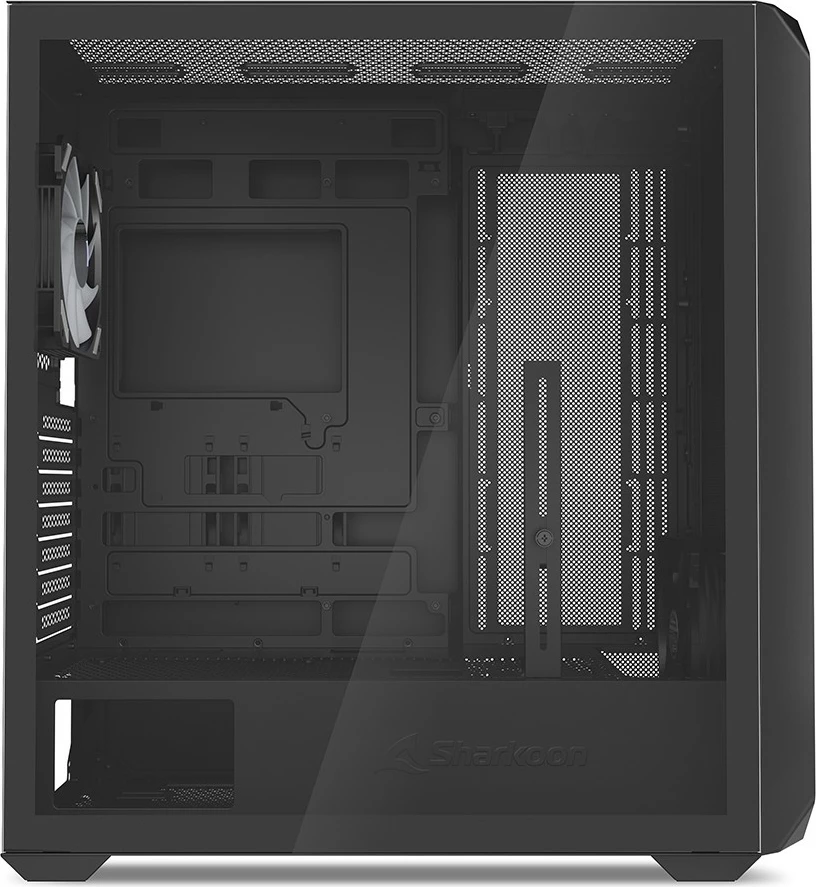 Moderno ohišje Sharkoon AK2 RGB, ATX, 1x steklo, črno