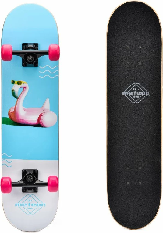Skateboard, uniseks, Meteor, Flamingo