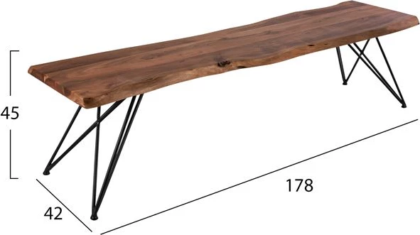 Klop Rio FH8182 iz masivnega lesa akacije 178Χ42Χ45