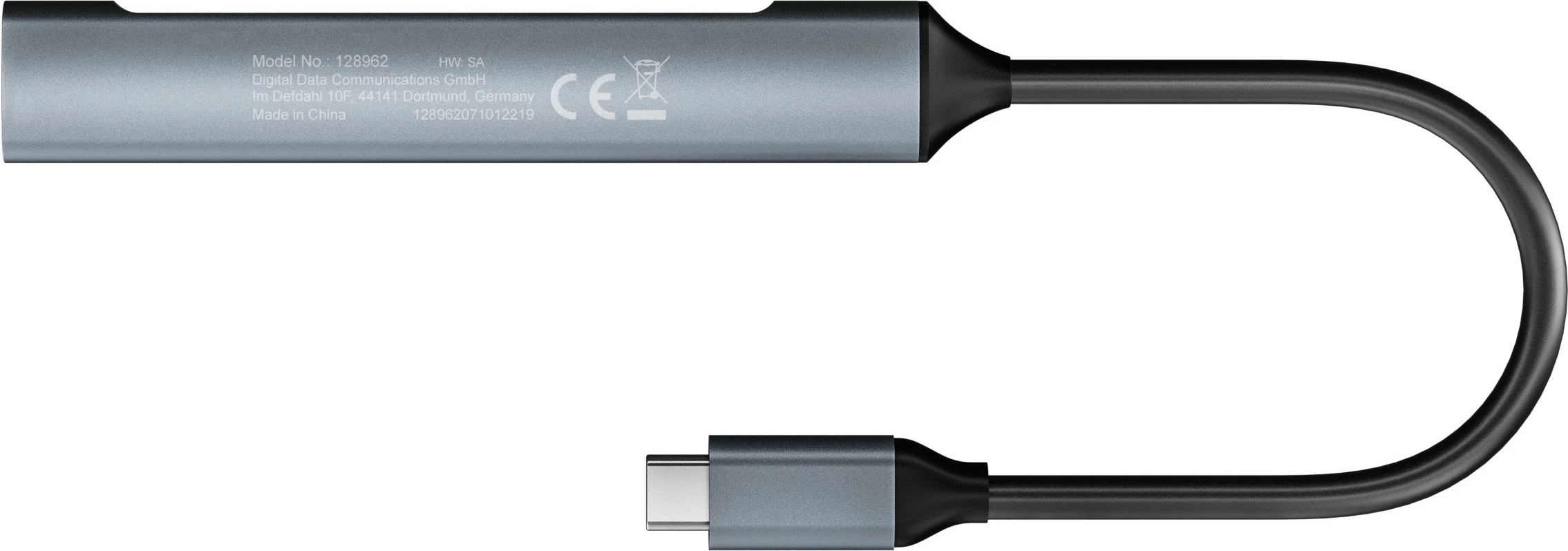 USB razdelilnik Equip, 5 priključkov, USB 3.2 Gen 1/2.0, USB-C PD 100W, alumin, srebrn