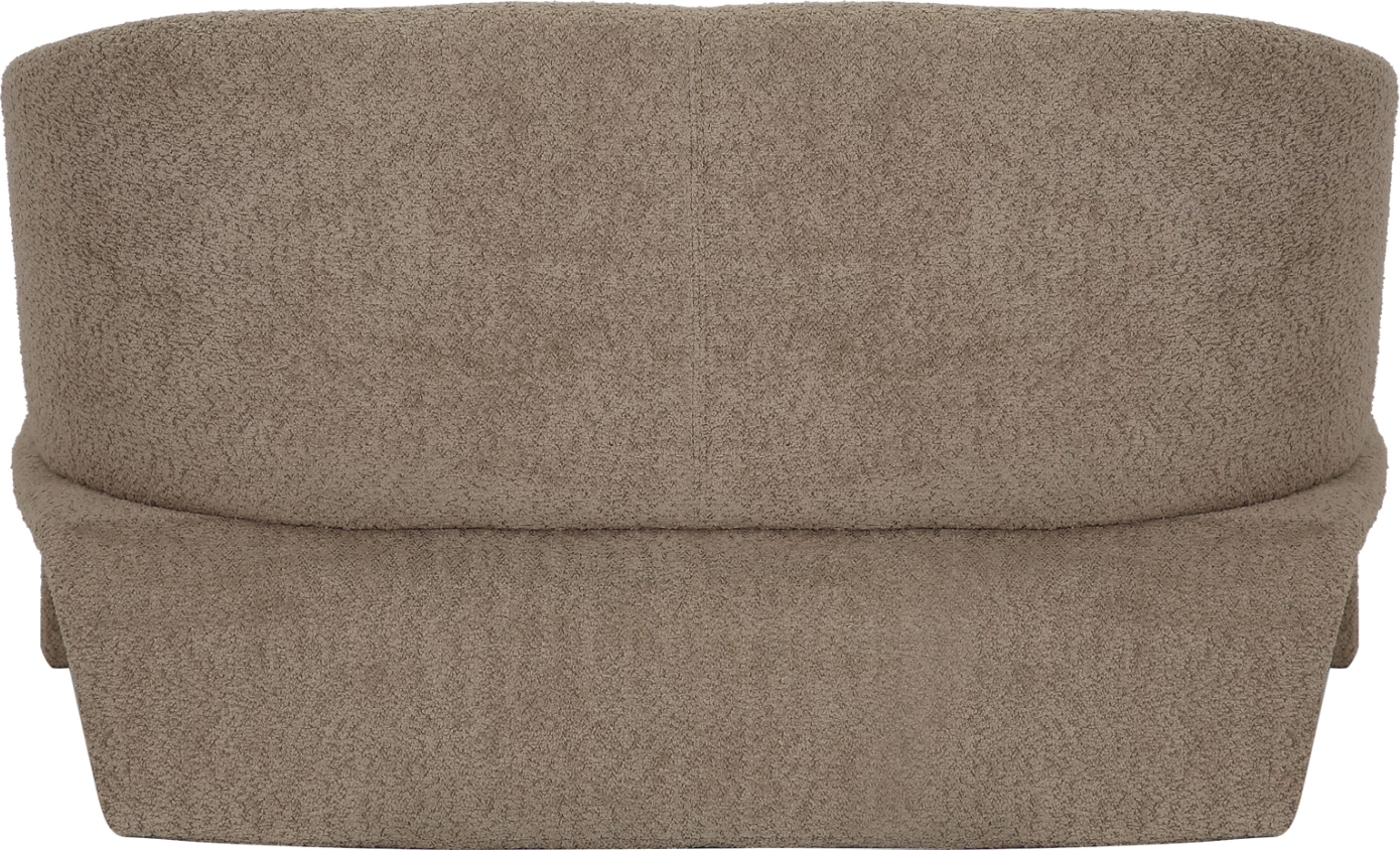 Dvosedna sedežna garnitura BEVY2 FH9678.03 iz bež tkanine in kovinskega ogrodja 128x72x74Hcm