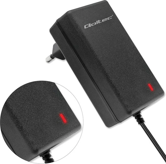 Avtomatski polnilec baterije Qoltec 52423, 6V/12V, 1.5A, z LED, črn