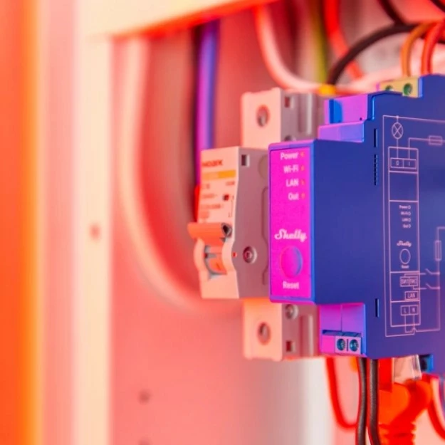 Solidno rele Shelly Pro 1, modro, 802.11b/g/n, Wi‑Fi 4