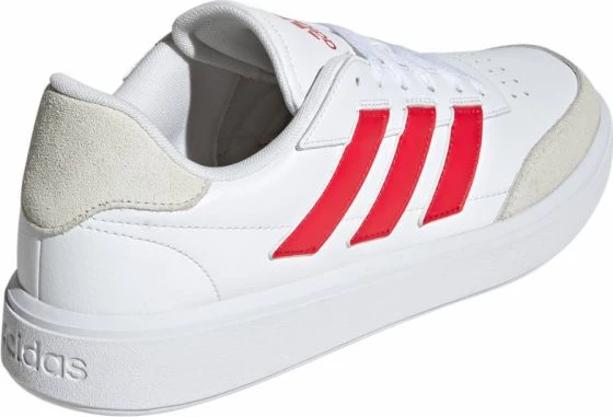 Tenis čevlji Courtblock, adidas, moški, beli z rdečimi detajli