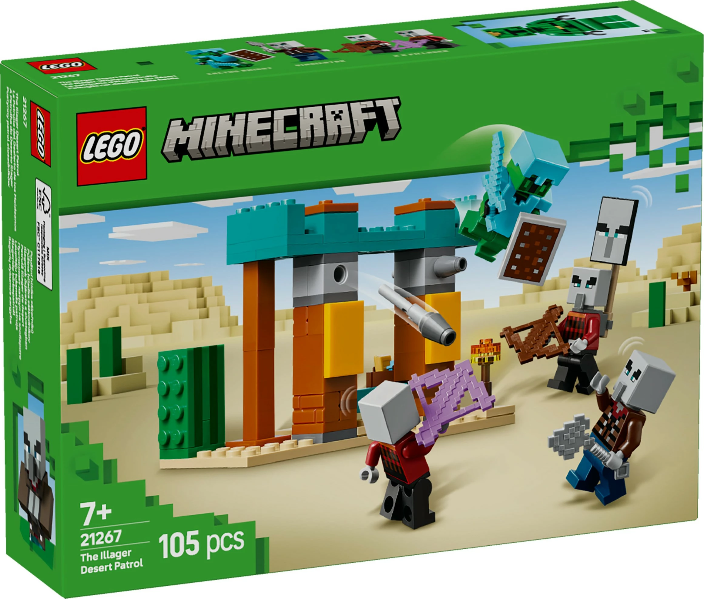 Set za sestavljanje Minecraft 21267, 105 kosov, večbarven