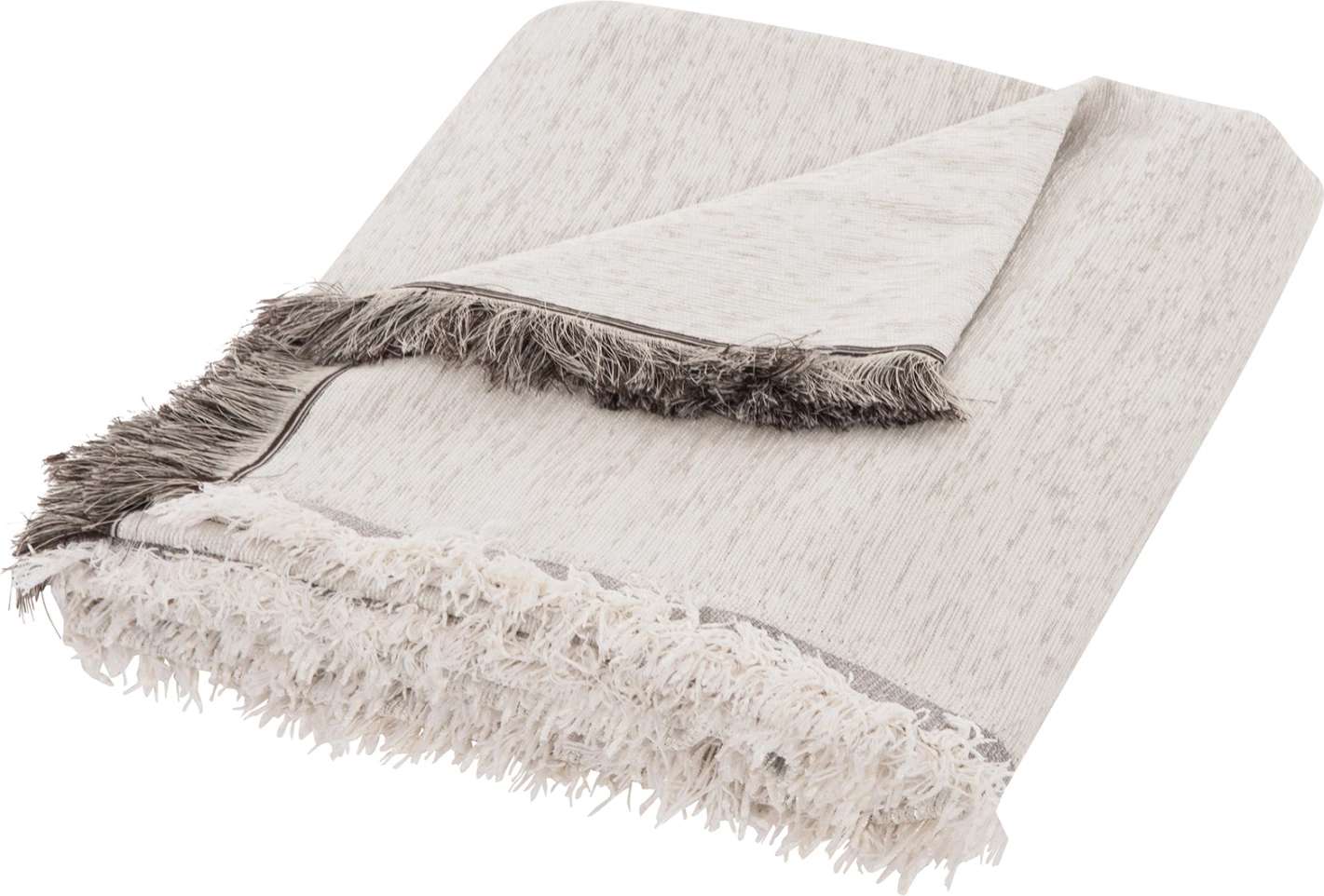 Prevleka za kavč z resicami DREAMTOPIA FH12165.07 v barvi ecru 295x170 cm