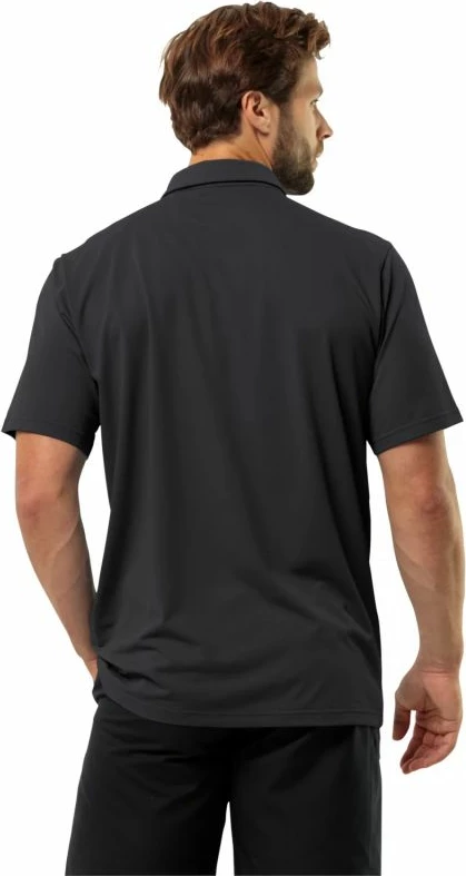Funkcionalna polo majica za moške Jack Wolfskin, črna