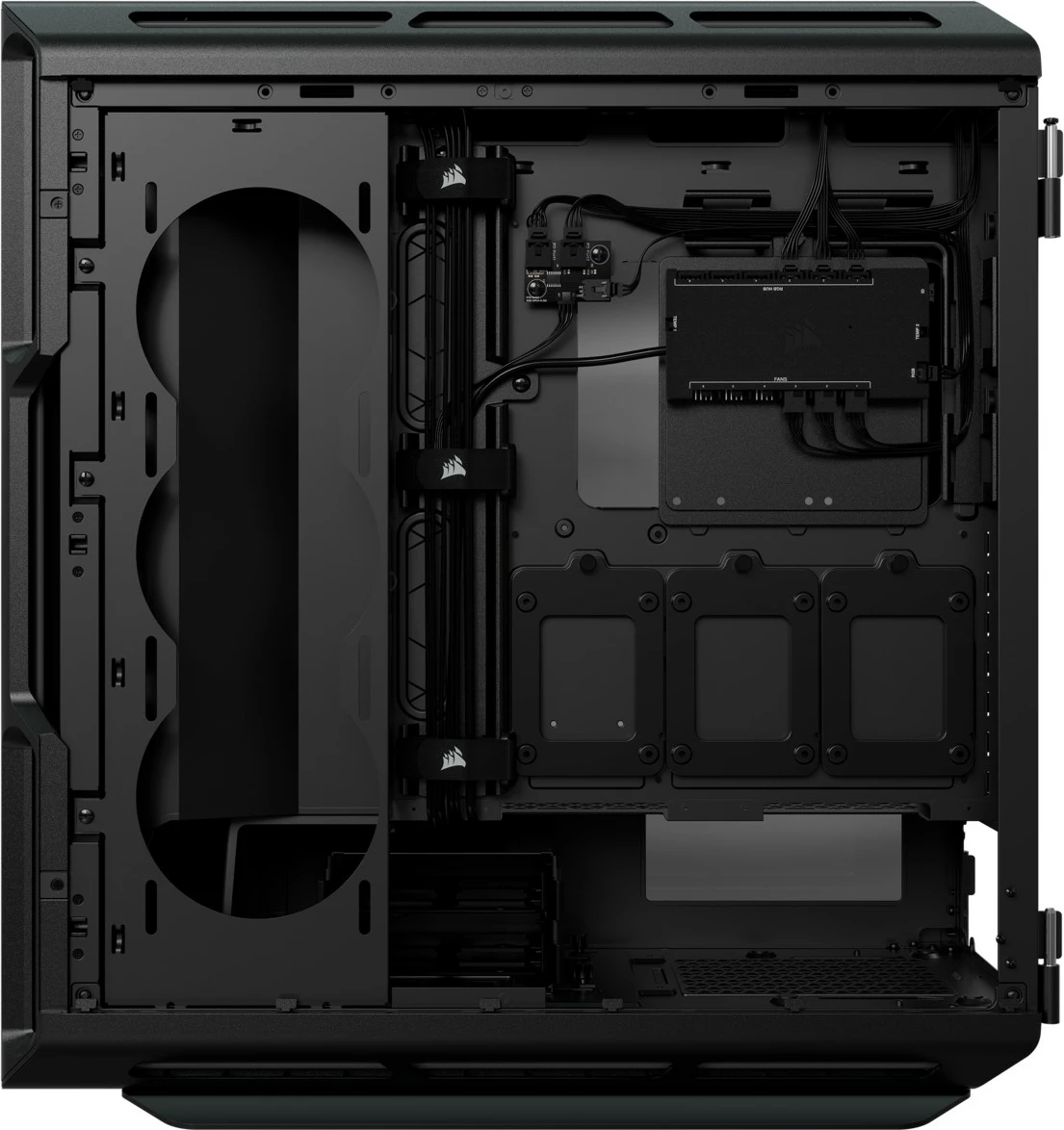 Midi tower z RGB osvetlitvijo Corsair iCUE 5000T, črn