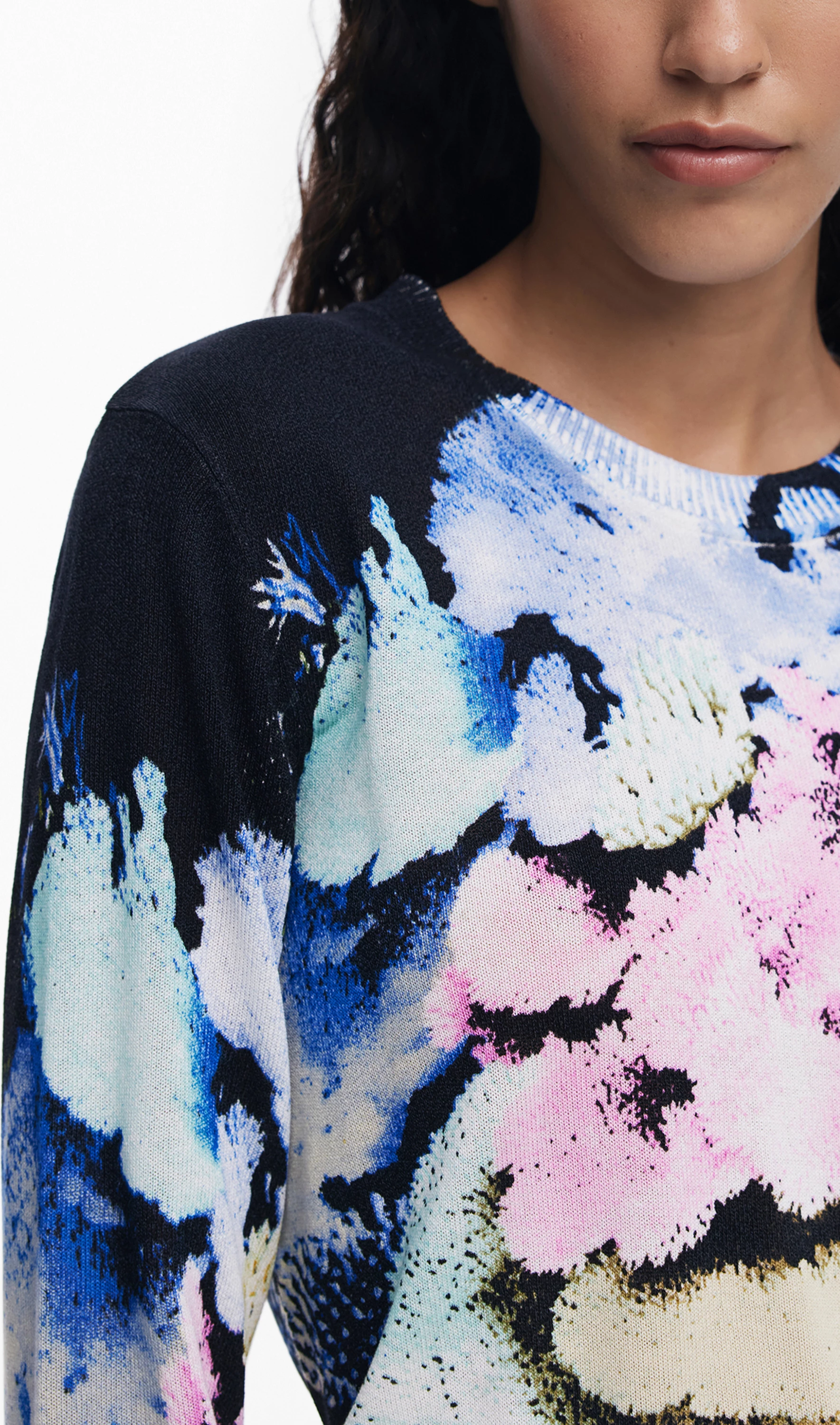 Pletenina Nenufar Lacroix Desigual, ženska, črna