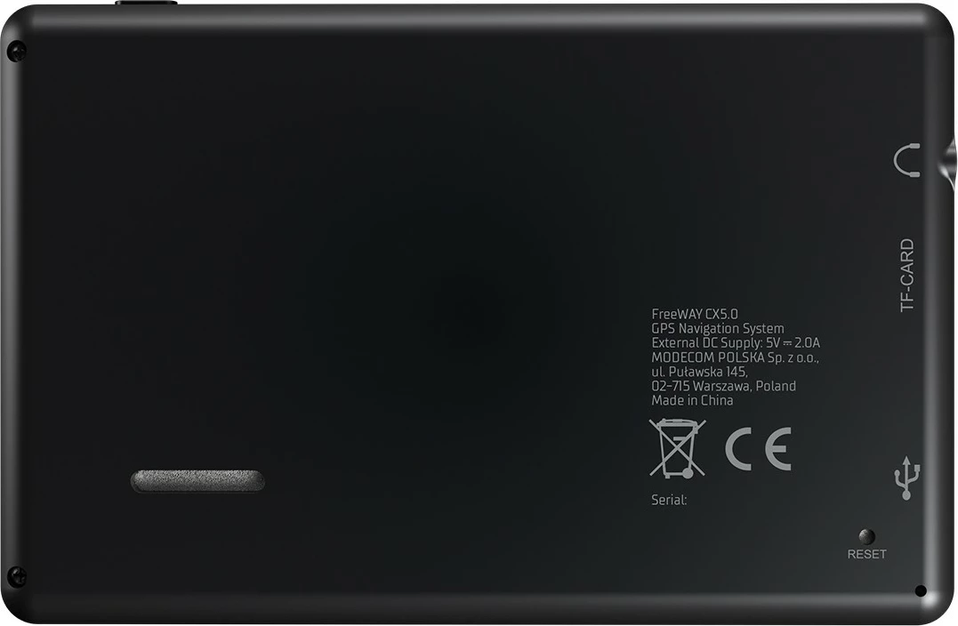 GPS navigacija MODECOM FreeWAY CX 5.0 iGO Truck, zaslon 5", 8 GB, 256 MB RAM, Evropa, z enoletno posodobitvijo