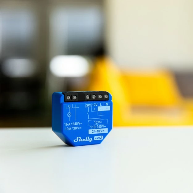 Pametni stikal Shelly 1 Gen3, 1P, brezžični, moder