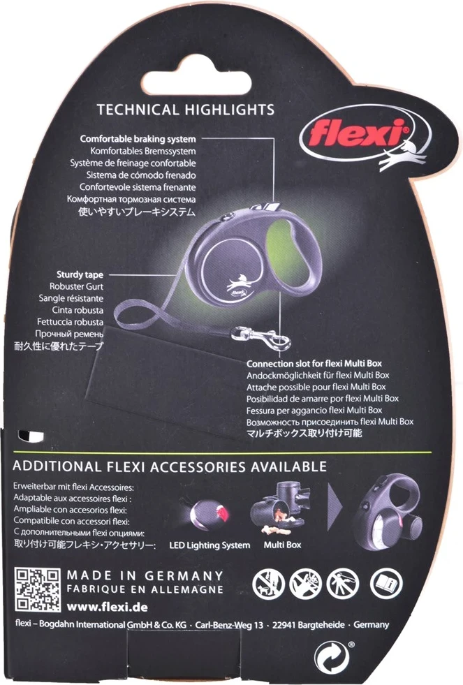 Raztegljiva povodnica Flexi, S, 5 m