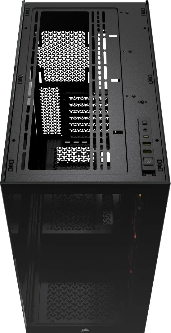 Računalniško ohišje s kaljenim steklom, Corsair 3500X ARGB Midi Tower, črno