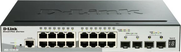 Profesionalni preklopnik D-Link DGS-1510-52XMP, 48 x Gigabit, 4 x SFP+, PoE+, črn