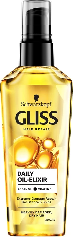 Eliksir za poškodovane in suhe lase Gliss Daily Oil-Elixir, 75 ml