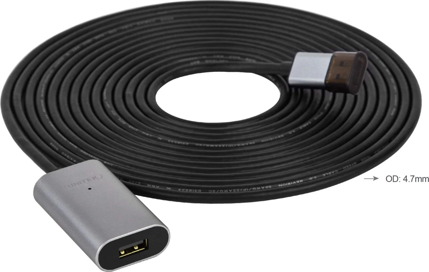 Podaljšek USB, Unitek, črn