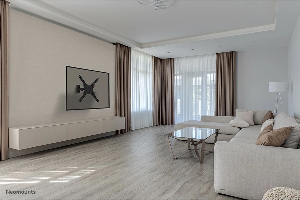 Stenski nosilec za TV Neomounts WL40-540BL14, full motion, 32–55 in, VESA 400x400, črn