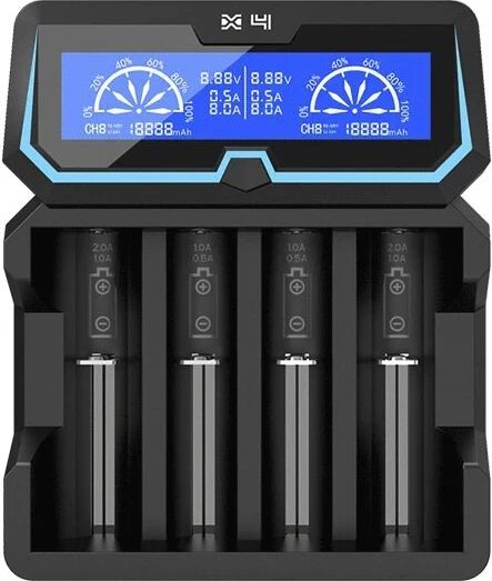Hitri polnilec baterij Xtar X4, 18650, črn