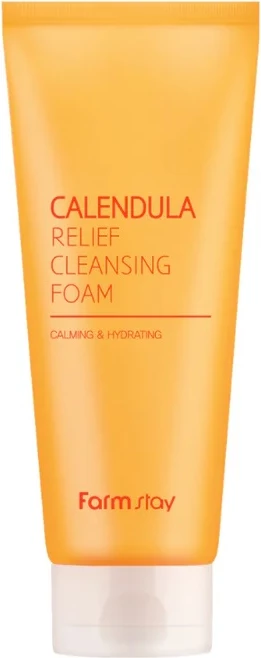 Čistilna pena za obraz za ženske Calendula Relief, FarmStay, 180 ml