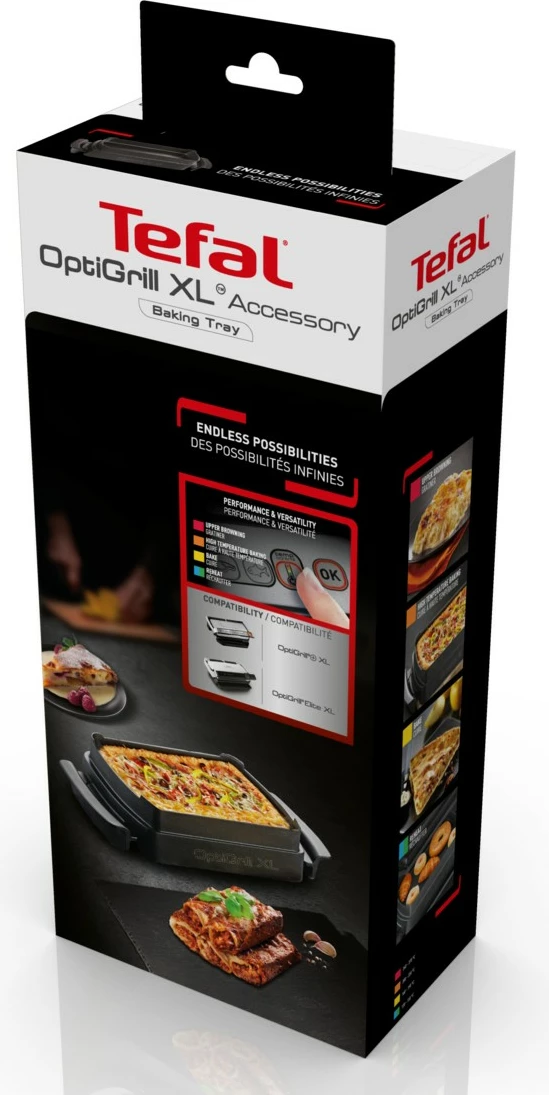 Pekač za OptiGrill XL Tefal XA7278, pravokoten, črn