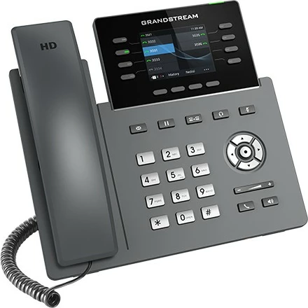 Napreden IP telefon Grandstream GRP2624, 8 linij, črn