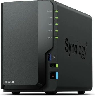 Napreden NAS 2-vrati, Synology DS225+, Intel Celeron, 2 GB RAM, črn