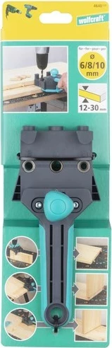 Merilec za trne Wolfcraft Dowelmaster, 4640000, za lesena spojena, črn