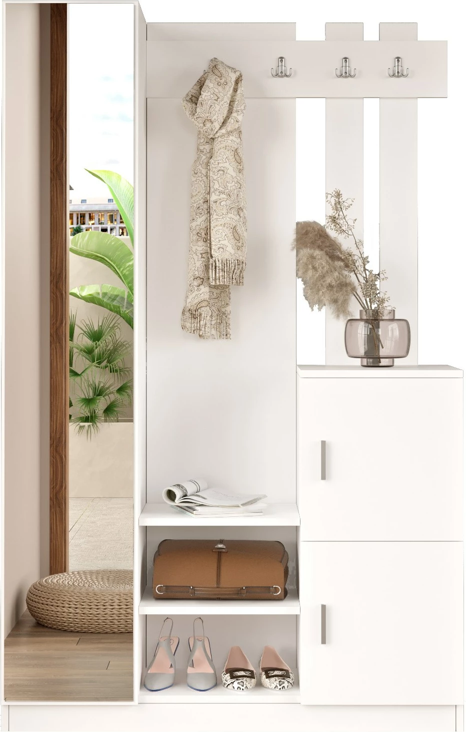 Stojalo za hodnik, belo, Skye Decor DD7-W