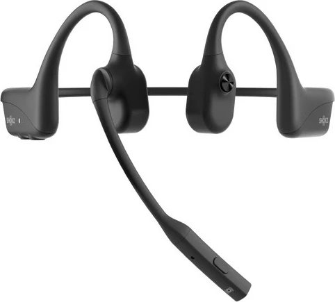 Slušalke z kostno prevodnostjo, industrijska različica Shokz OpenComm2, Bluetooth 5.1, brezžične, črne