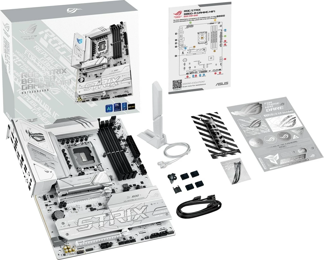 Matična plošča ASUS ROG STRIX B860-A GAMING WIFI, ATX, bela