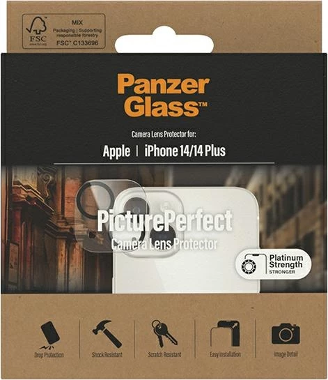 Zaščita kamere iz kaljenega stekla PanzerGlass za iPhone 14 / 14 Plus