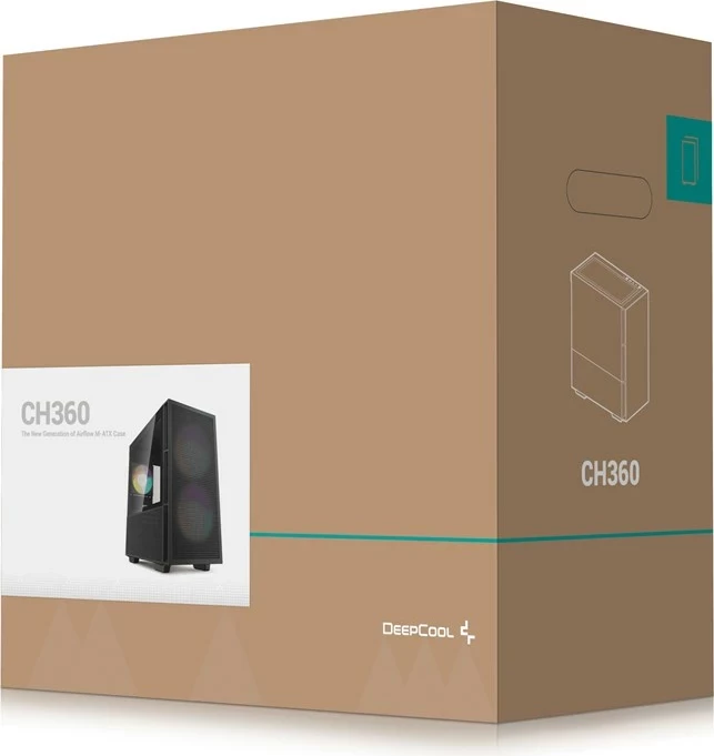 Korpus DEEPCOOL CH360, črn
