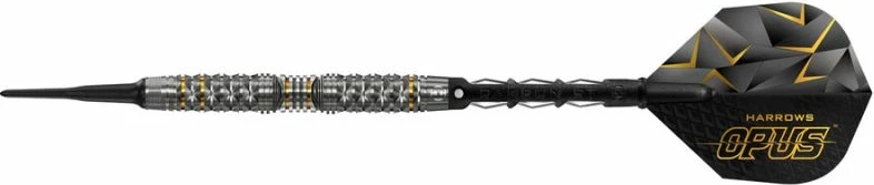 Softip puščice, Harrows Opus 90% tungsten, črne, uniseks